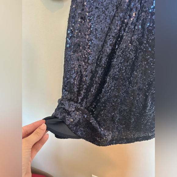 Midnight Doll Navy Sequin Cocktail / Semi-Formal Dress - Picture 7 of 10